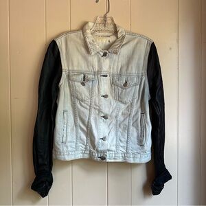 Rag & Bone denim and leather jacket size L